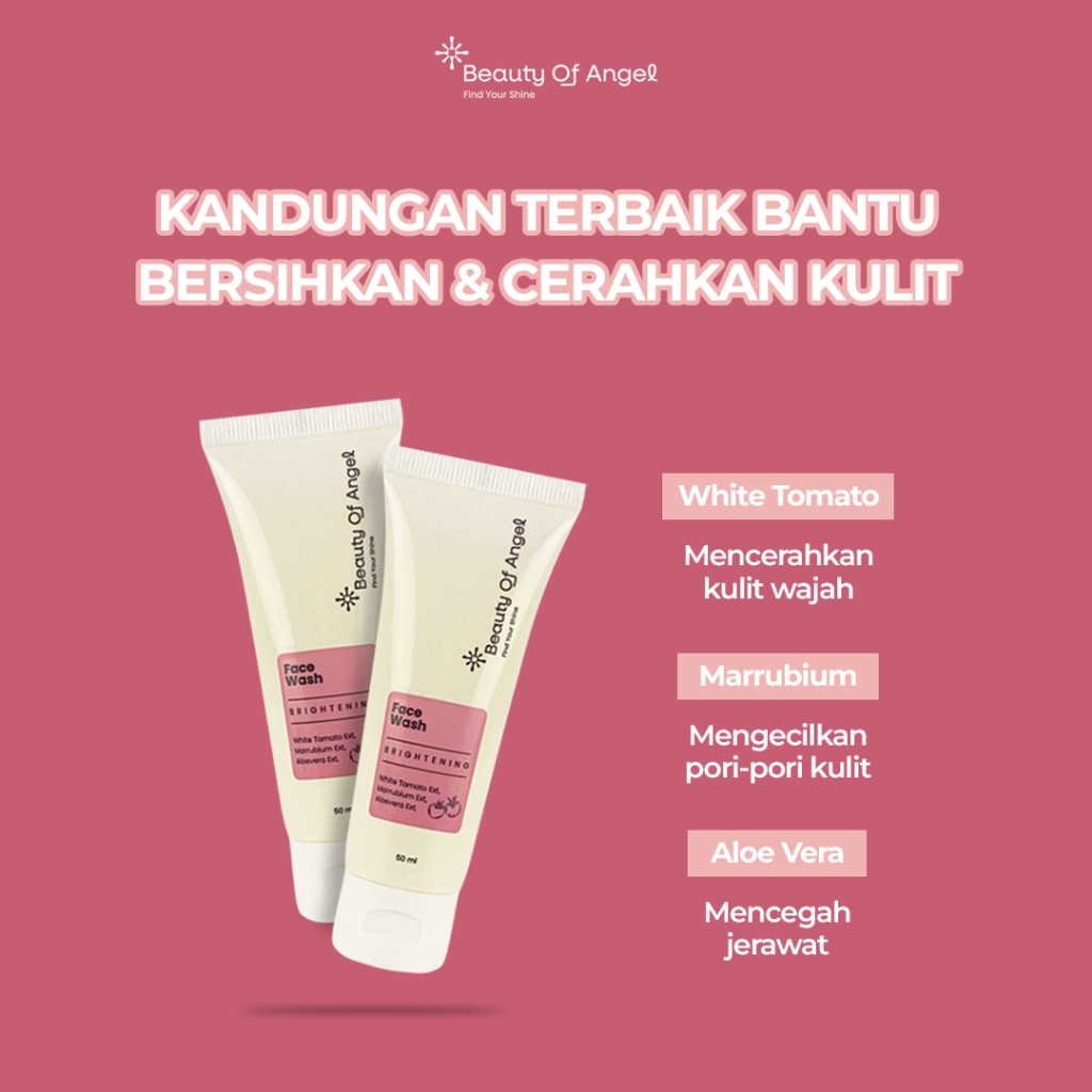 Jual BEAUTY OF ANGEL INARA RUSLI BRIGHTENING FACE WASH WHITE TOMATO ...