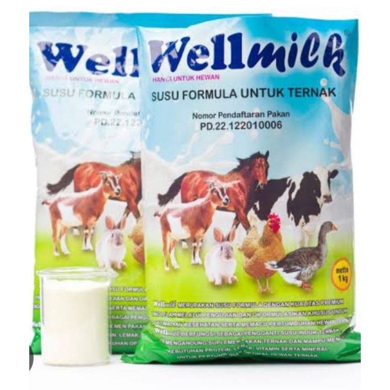 Jual Well Milk Susu Hewan Ternak Pengganti Susu Induk sapi kambing ...