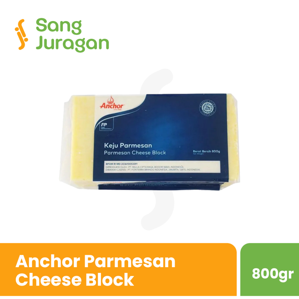Jual Anchor Parmesan Cheese Block 800 Gr / Keju Parmesan Block Anchor