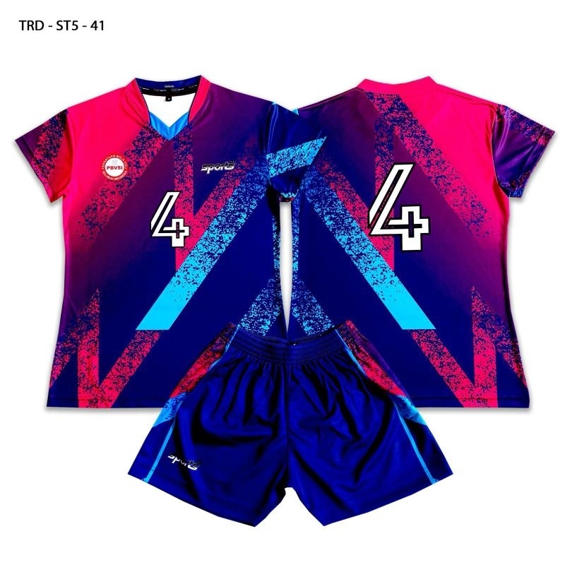 Stelan Jersey Voli Putri Fullprinting Baju Voli Volly Setelan Cewe Fullprint