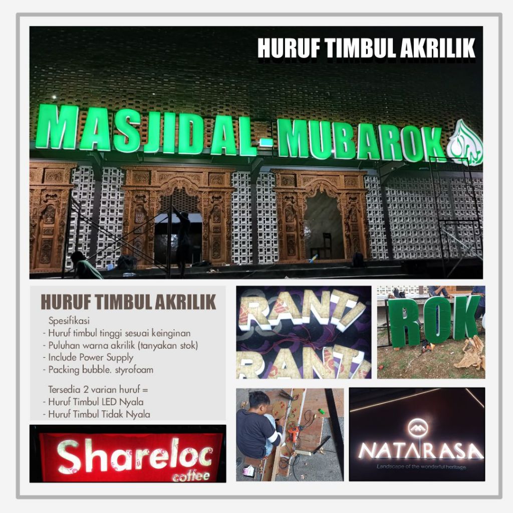 Jual Letter sign / Huruf Timbul Akrilik Custom | Shopee Indonesia