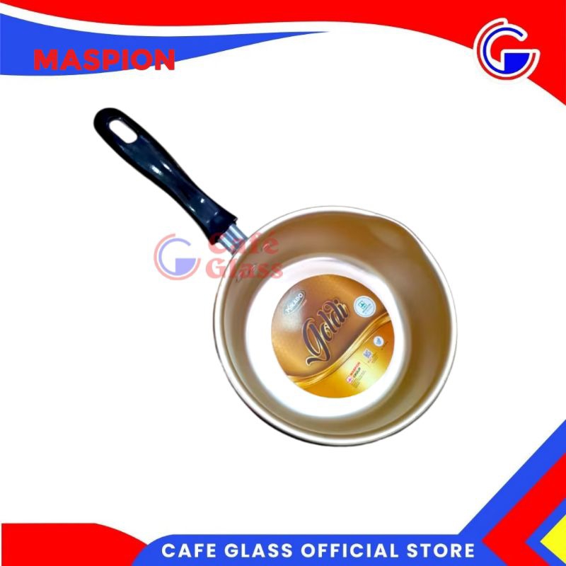 Panci Susu Gayung Gold 16Cm 18Cm - Non-Stick Sauce Pan Aluminium - Alat Masak Mikado Goldi