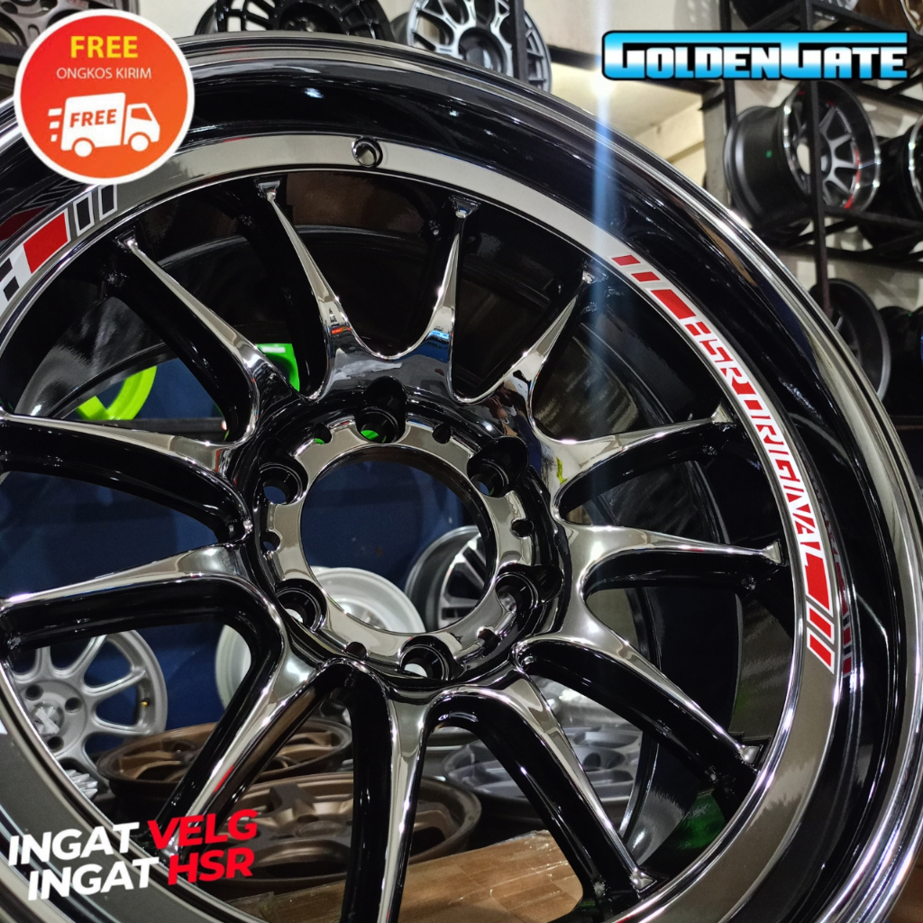 Jual VELG MOBIL R18 BLACK CHROME HSR AMETH LEBAR 9,5 PCD 6X139,7 UNTUK ...