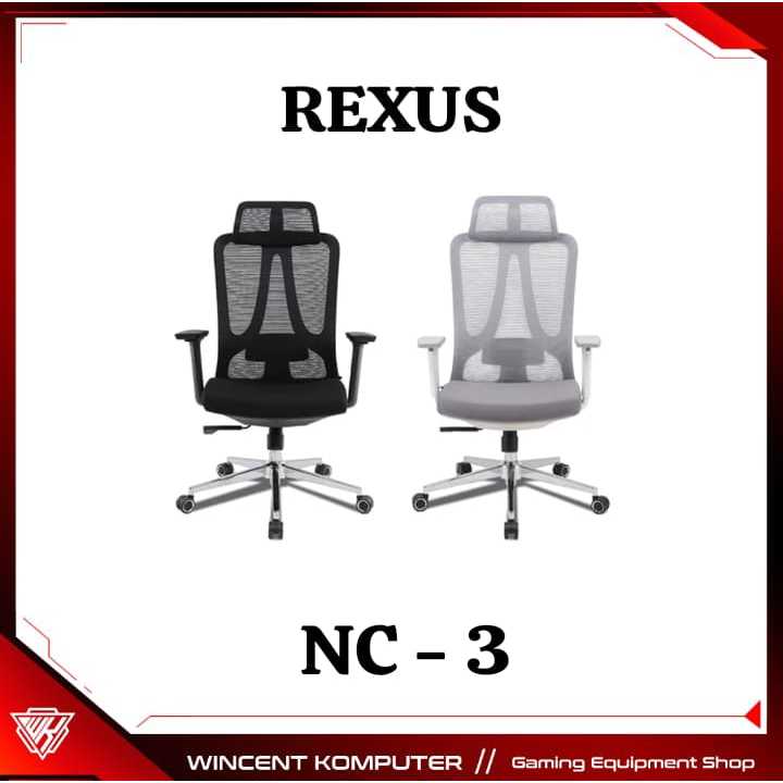 Jual Rexus NC3 / NC-3 Ergonomic Office Chair / Kursi Kantor | Shopee ...