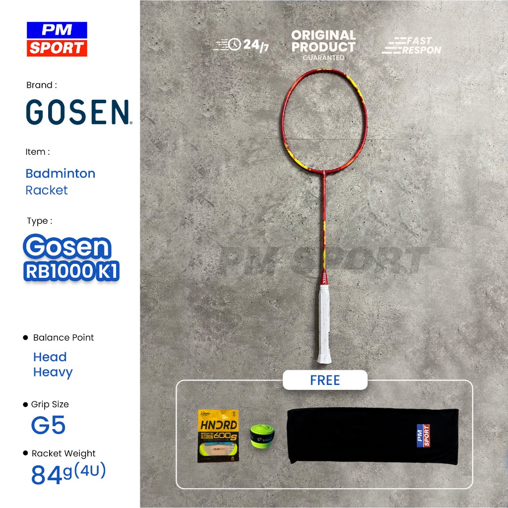 Jual RAKET BADMINTON GOSEN RB1000 RB1000 BULUTANGKIS ORIGINAL | Shopee ...