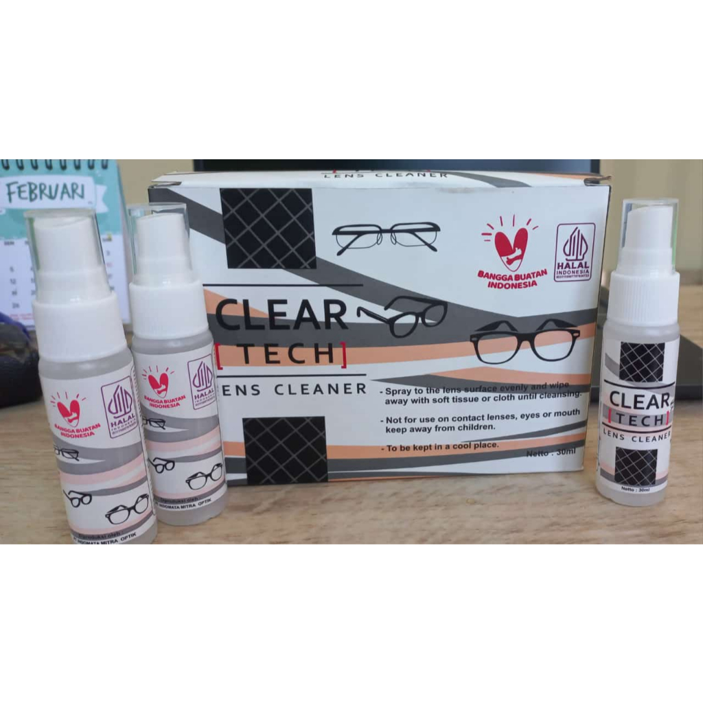 Jual Cairan Pembersih Lensa Kacamata Clear Tech 30ml / Lens Cleaner 30 ...