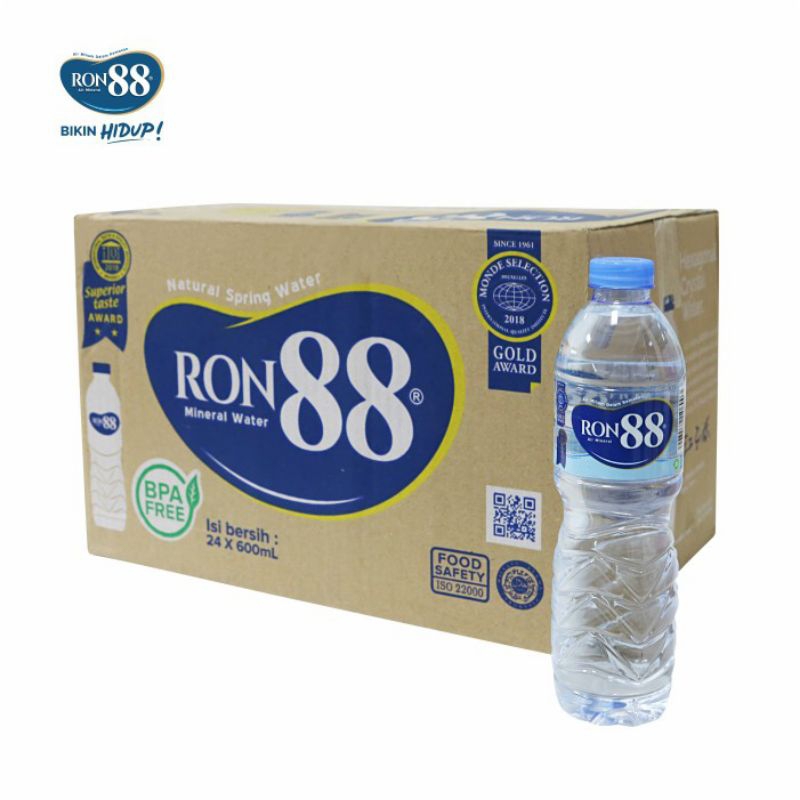 Jual [ 1 dus ] Ron 88 Ron88 Air Mineral 380 ml, 600 ml dan 1500 ml ...