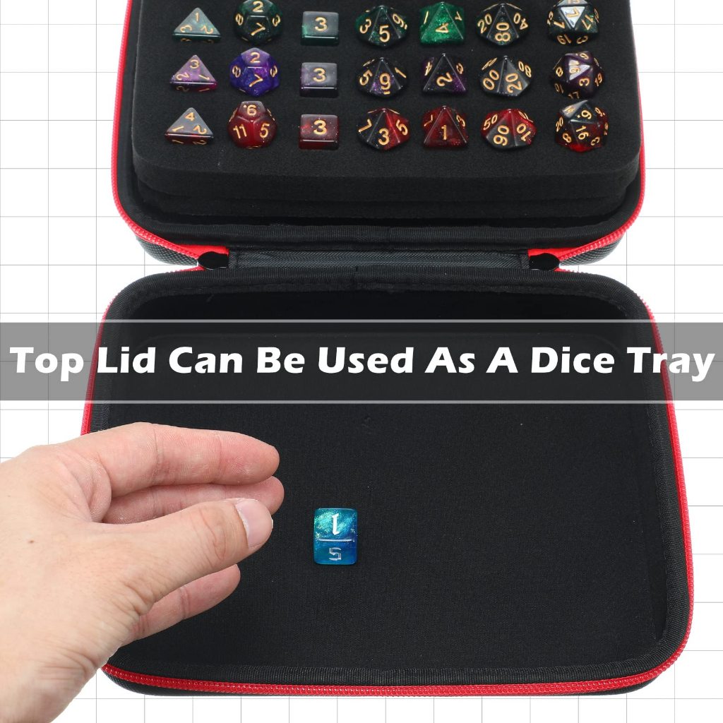 Jual 70 Lubang Dice Storage Box Polyhedral EVA Penyimpanan Dadu Multi ...