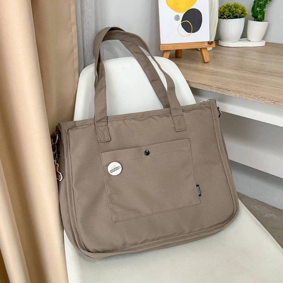 Himeku KEIKO Totebag Tas Laptop Multifungsi Muat Banyak Totebag Kanvas  Pria Wanita