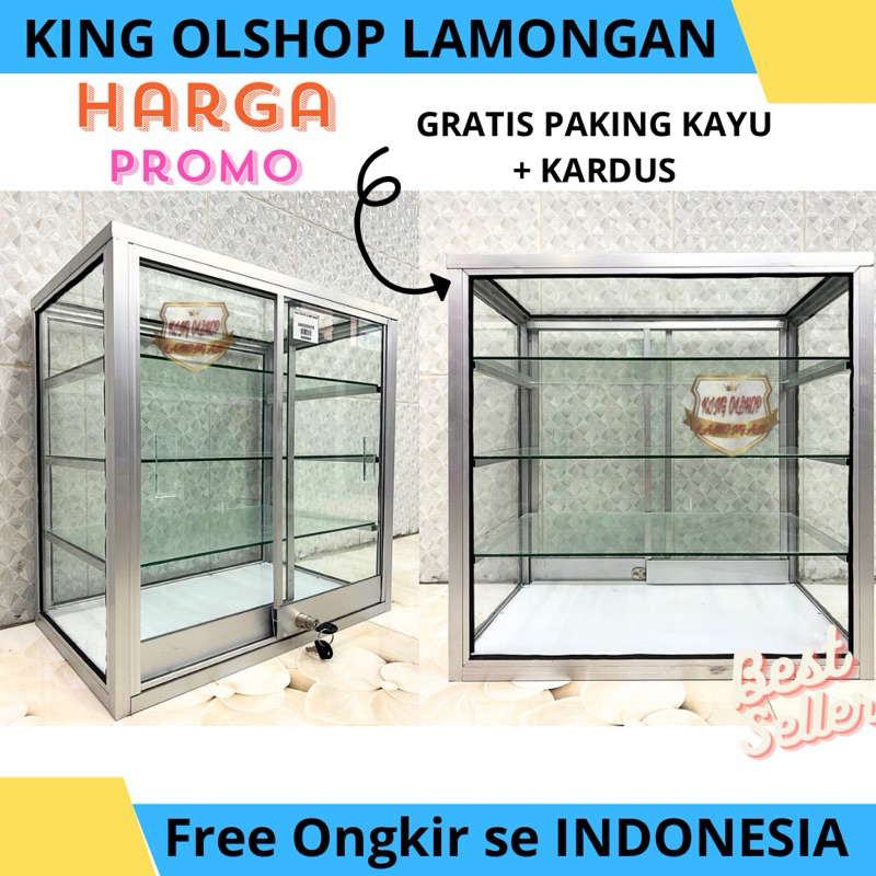 Jual Etalase Kaca Almini Mini P50/ Display Warung Jajan Rokok Almini ...