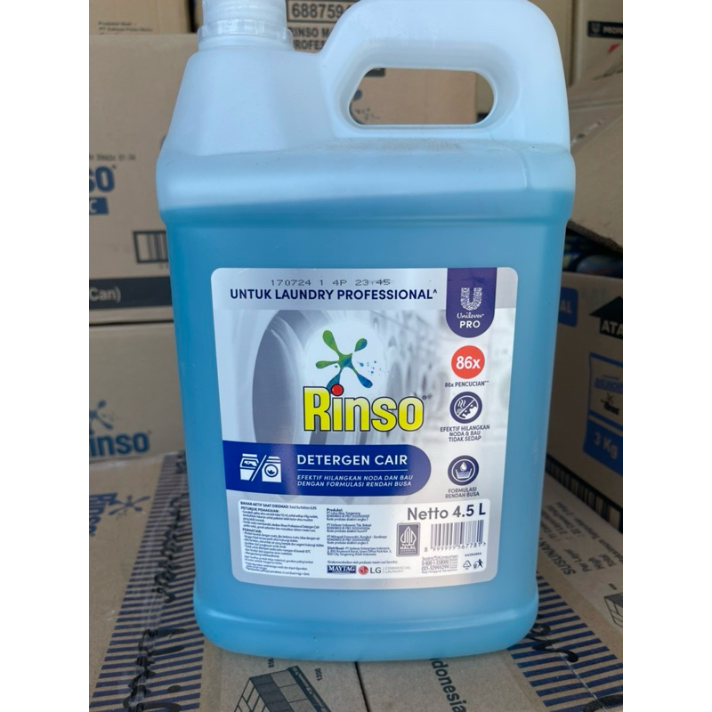 Jual Rinso Matic Cair 4,5L Unilever Professional mesin cuci bukaan ...