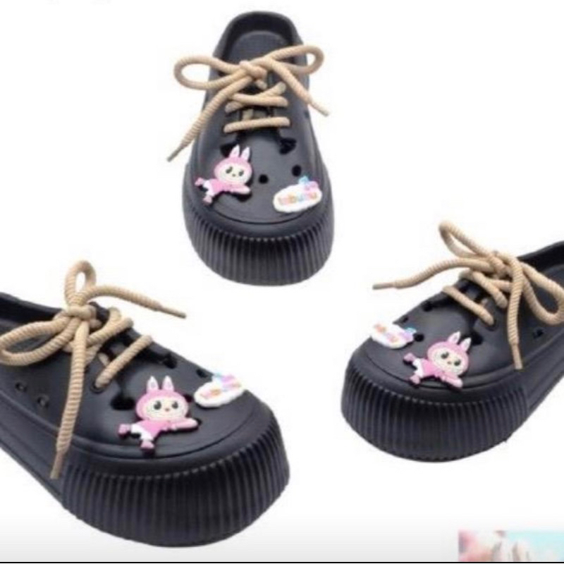 Jual [Turun harga ]Sepatu Sandal Wanita Labubu Sendal jibbitz Sandal ...