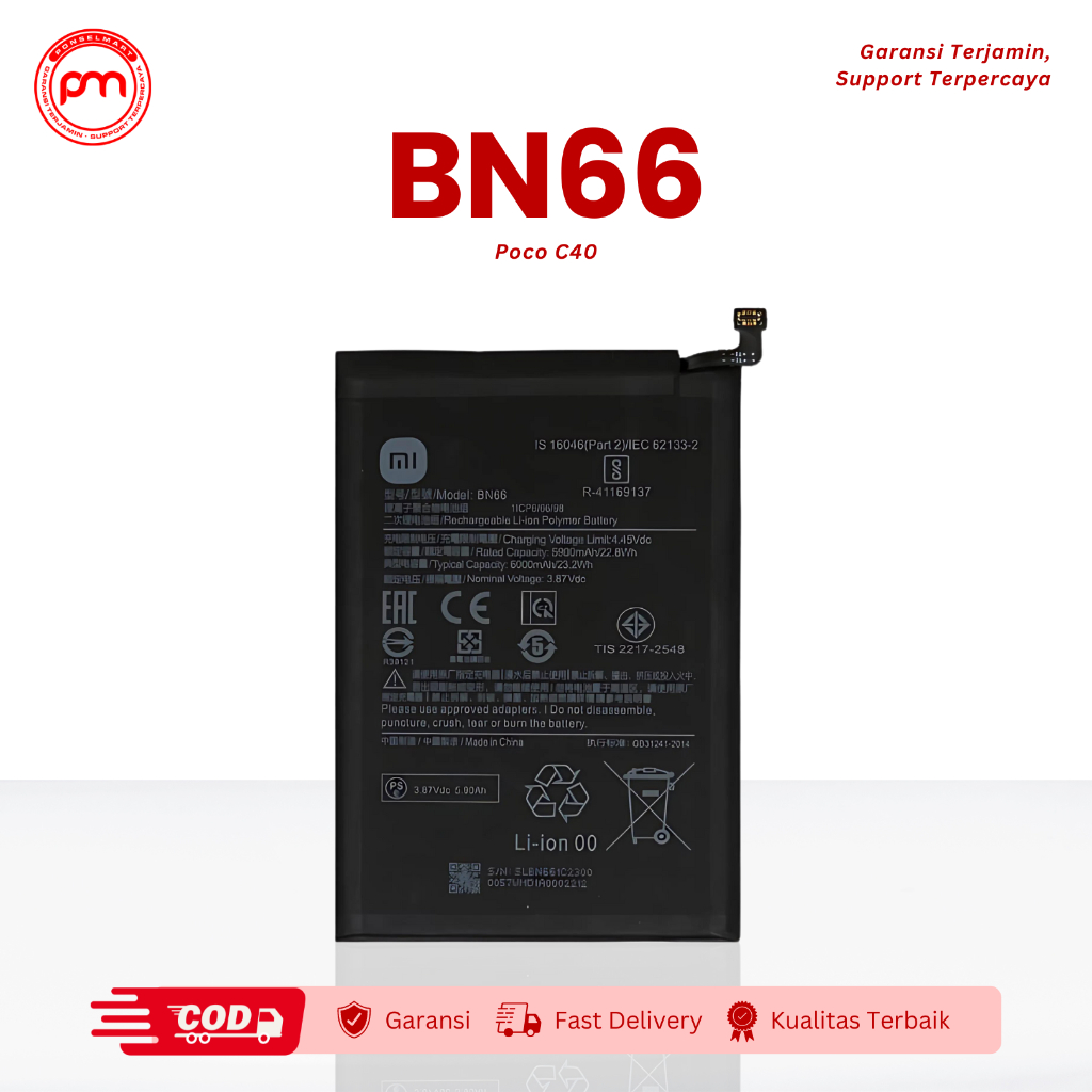 Jual Baterai Battery Xiaomi BN66 Poco C40 | Shopee Indonesia