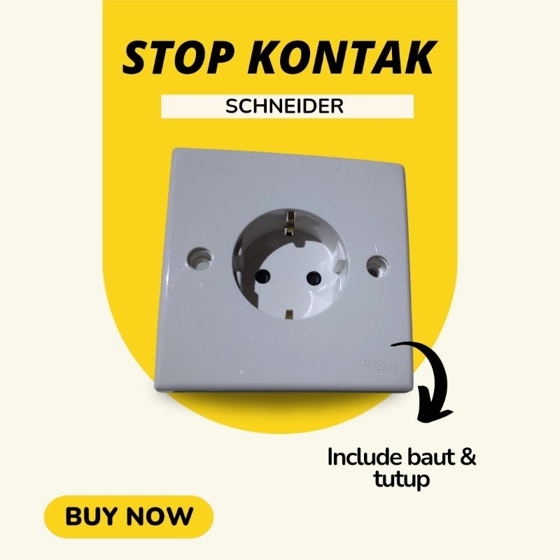 Jual Stop Kontak dan Outbow Schneider S-Classic Socket Outlet 1 Gang ...