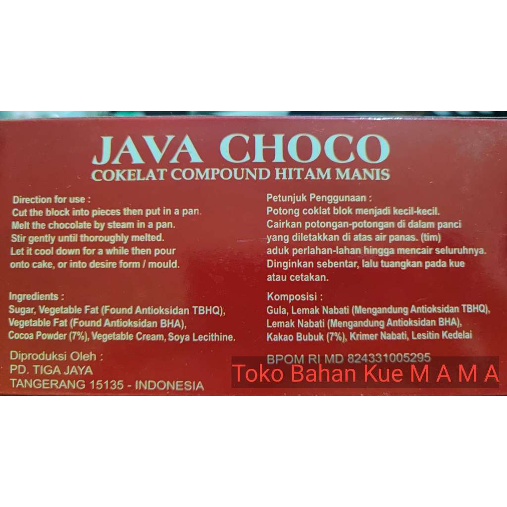 Jual Cokelat Batang Hitam Manis dari JAVA CHOCO | Shopee Indonesia