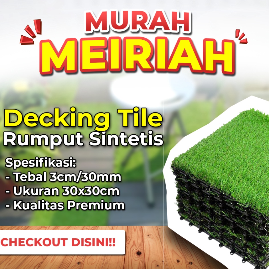 Jual KF7 Decking Tile Rumput Sintetis Tempel Praktis Dari KFI Sport ...