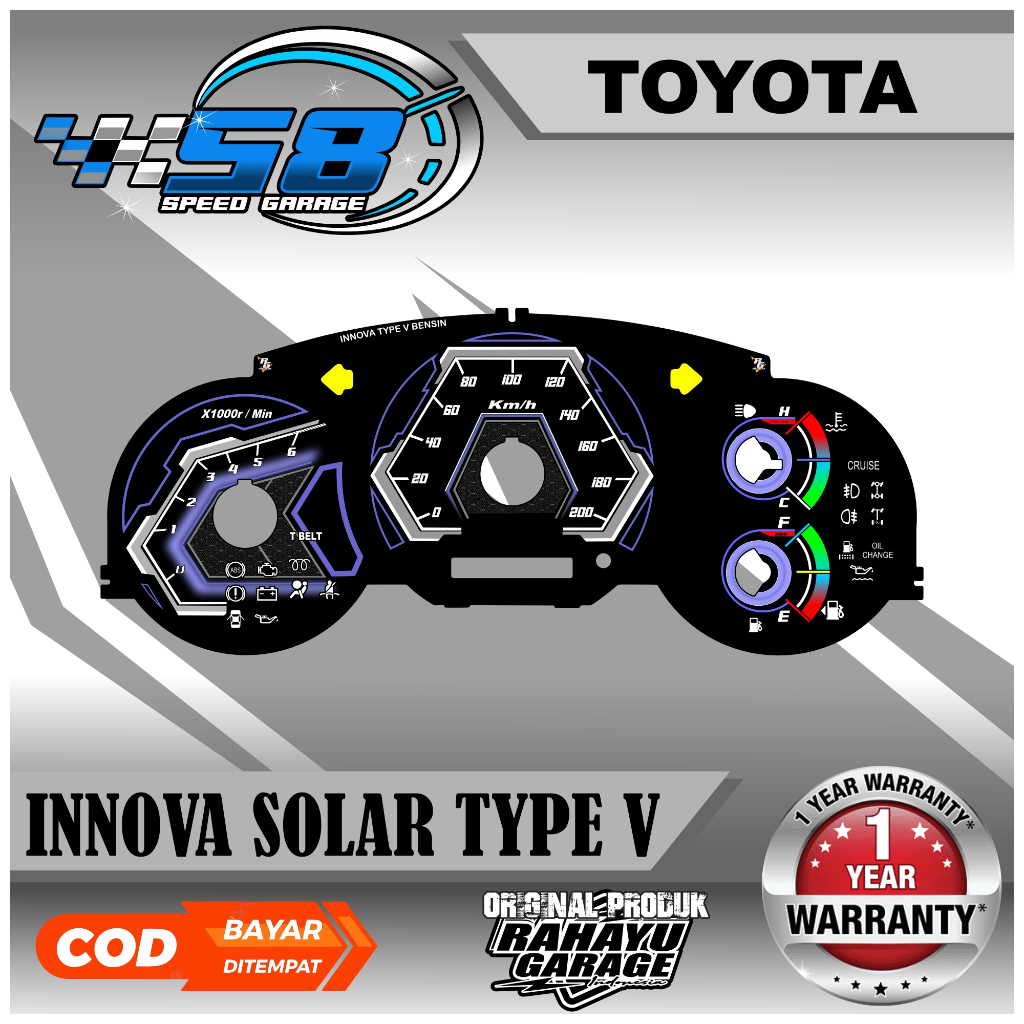 Jual PAPAN SPEEDOMETER CUSTOM INNOVA OLD TYPE V MANUAL DAN MATIC ...