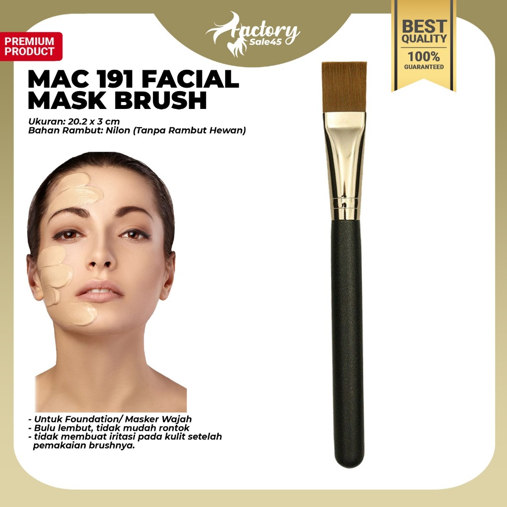 Jual FACTORYSALE45 - Brush Makeup MAC 191 Model Flat untuk Foundation ...