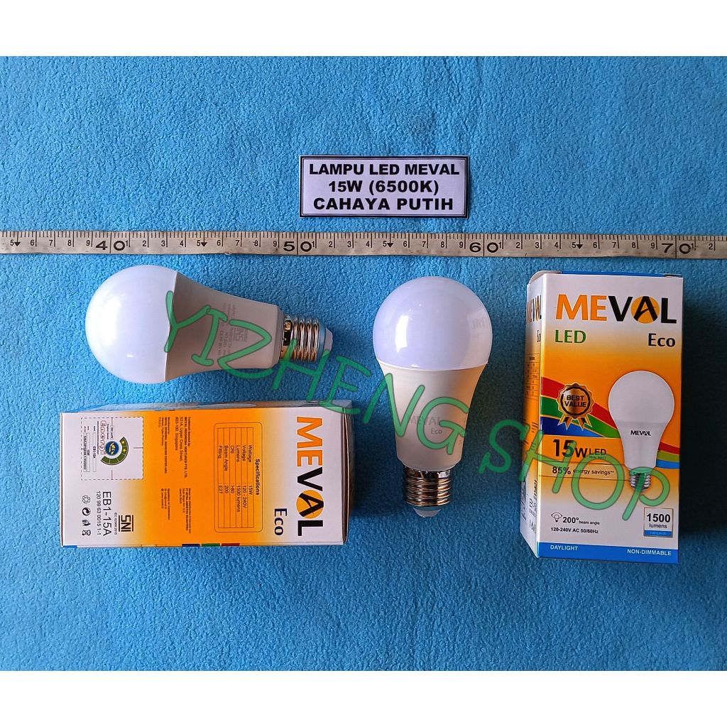 Jual LAMPU LED 15W MEVAL CAHAYA PUTIH | Shopee Indonesia