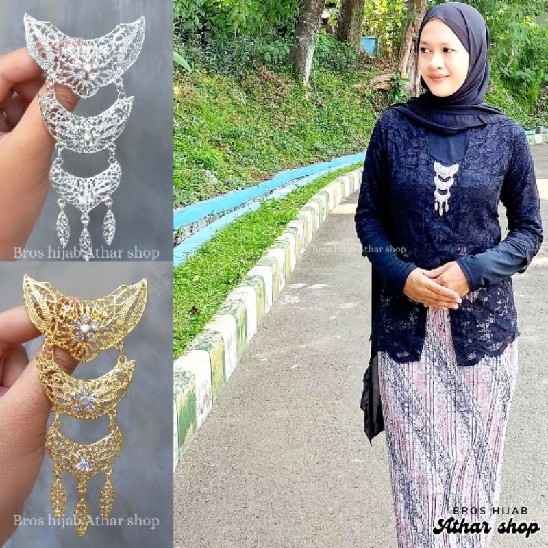 Jual Bros kebaya Kutubaru susun 3 Bross wanita Anggun Mewah Premium ...