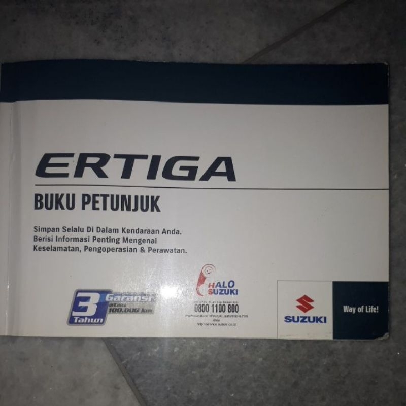 Jual BUKU MANUAL MOBIL SUZUKI ERTIGA MODEL LAMA tahun 2015 - 2017 ...