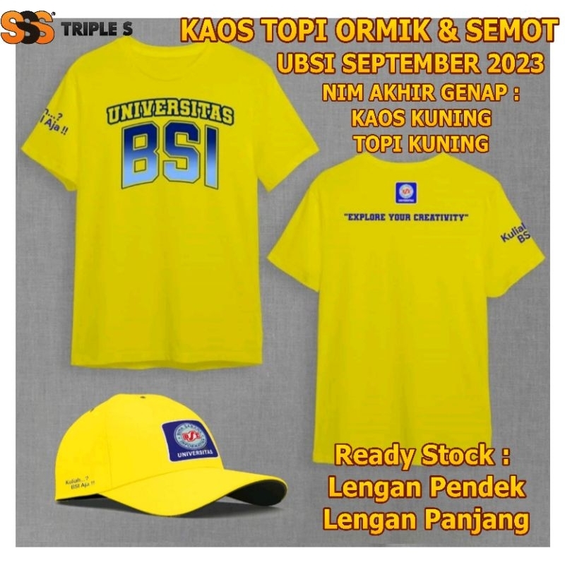 Jual Kaos Topi Ormik Semot Bsi Ubsi September 2023 Nim Akhir Genap Kaos 