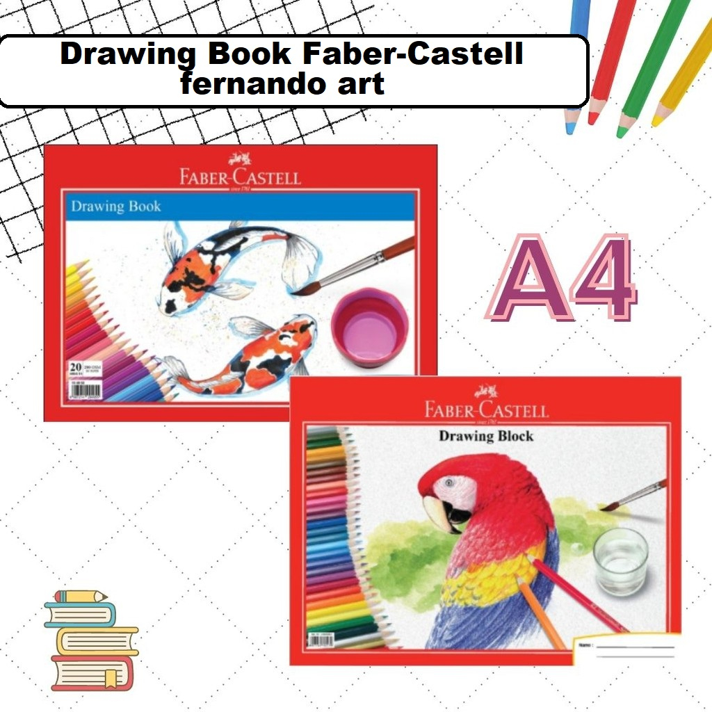 Jual BN - Buku Gambar A4 200gsmx20 lbr Faber-Castell / Drawing Book A4