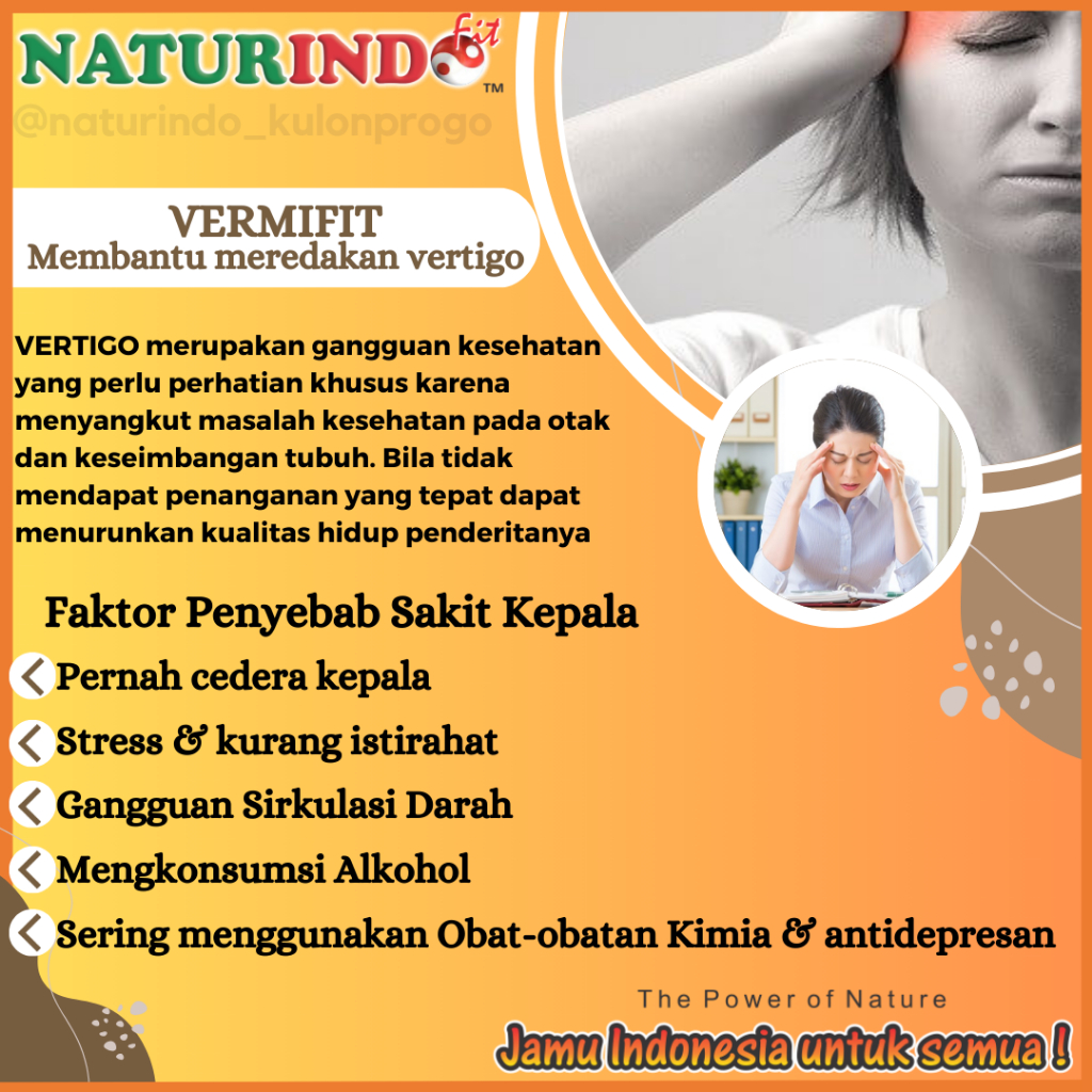 Jual Vermifit Obat Vertigo Migrain Sakit Kepala Belakang Pusing ...