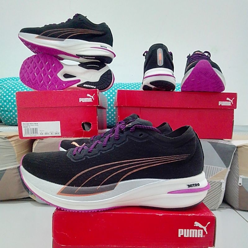 Jual Puma Deviate Nitro ORI RESMI BNIB Women's Running Shoes CARBON