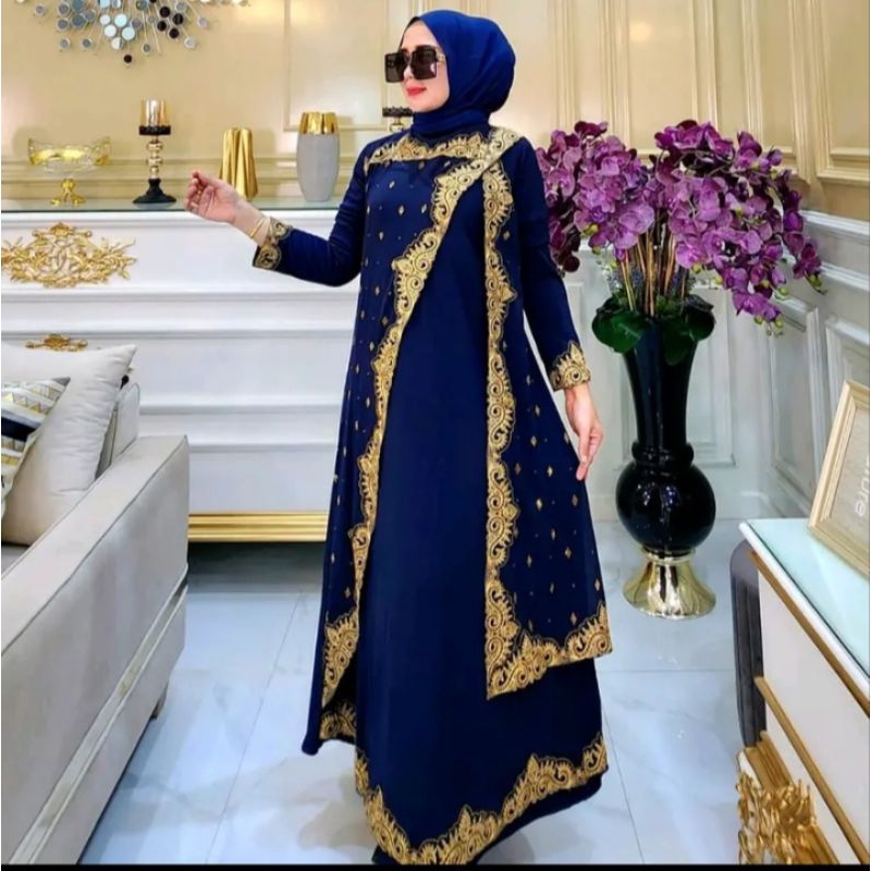 ABAYA TURKEY ALEEVA // GAMIS ABAYA TURKEY ALEEVA WARNA SERIES JERSEY PREMIUM