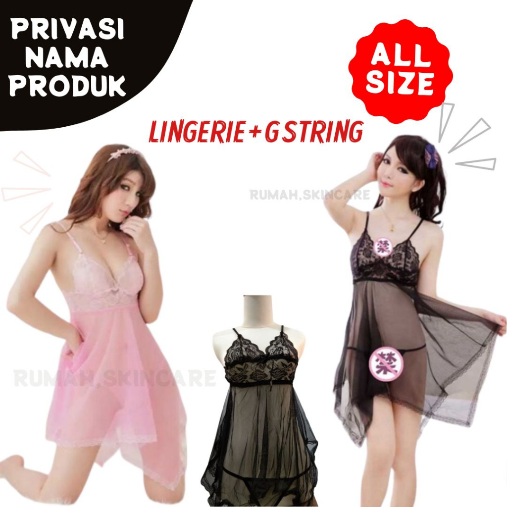 Jual Lingerie Sexy Hot G String Baju Wanita Transparan Baju Tidur