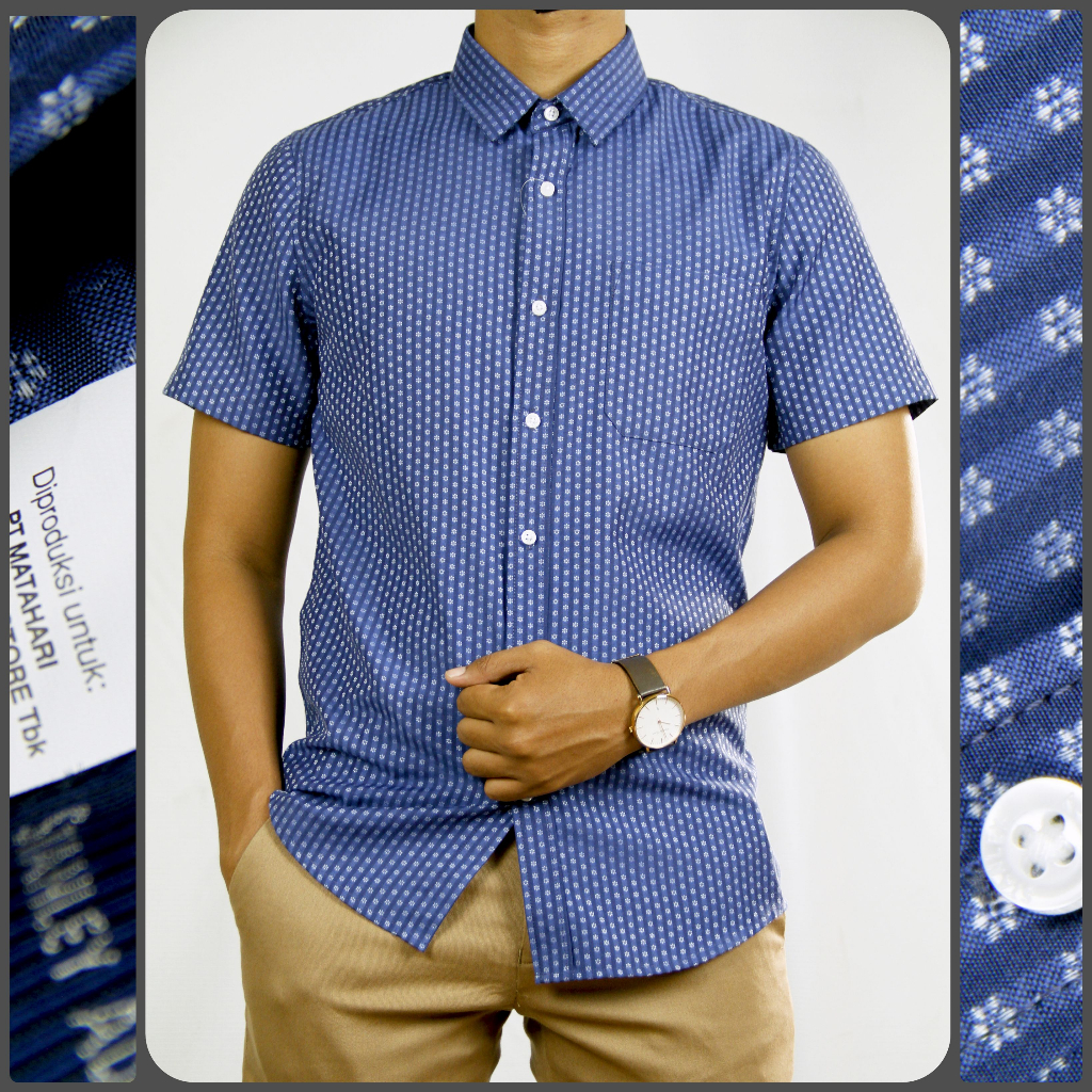 Stanley Adams Full Print Slim Fit Kemeja Lengan Panjang Pria