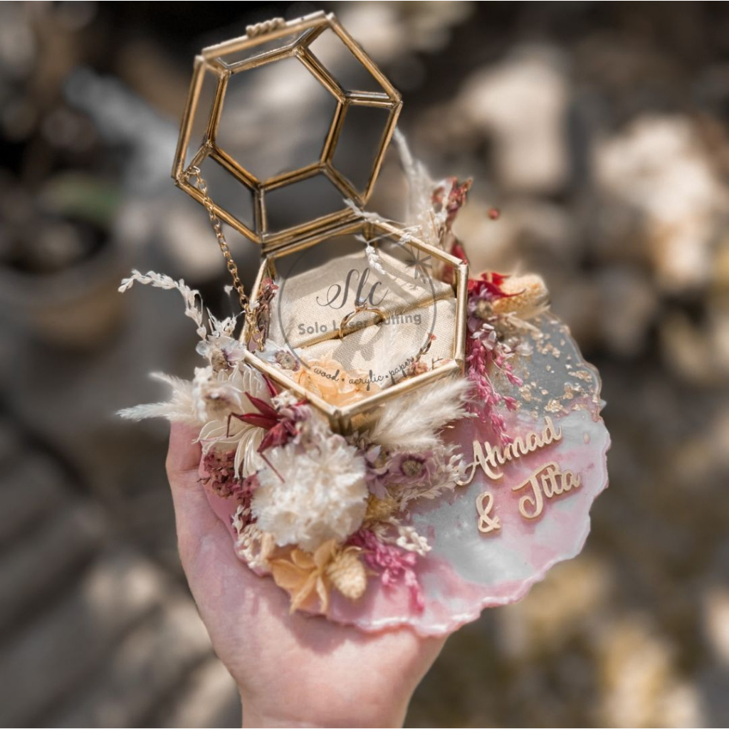 Jual RING BOX RESIN CUSTOM NAMA TGL KOTAK MAHAR KOTAK CINCIN KOTAK ...