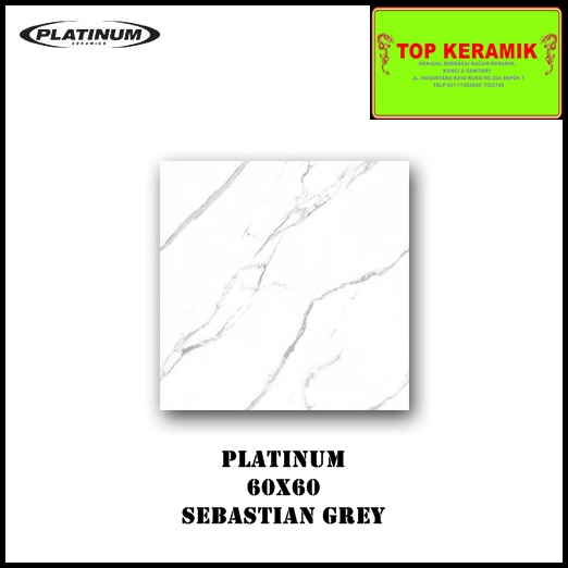 Jual Keramik Platinum 60x60 Sebastian Grey Rectified Shopee Indonesia