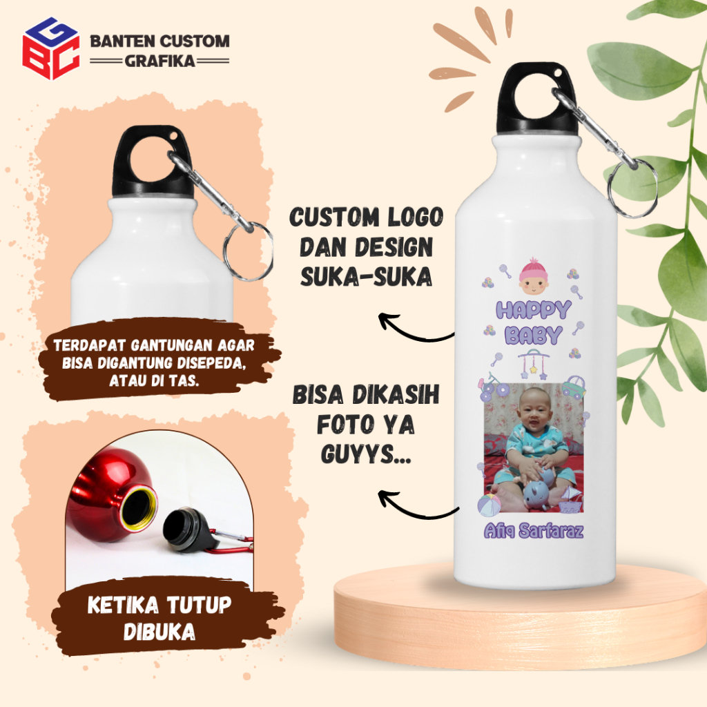 Jual 88Banten Print Poto dan Nama di Botol Minum Sport Custom 500ml dan ...