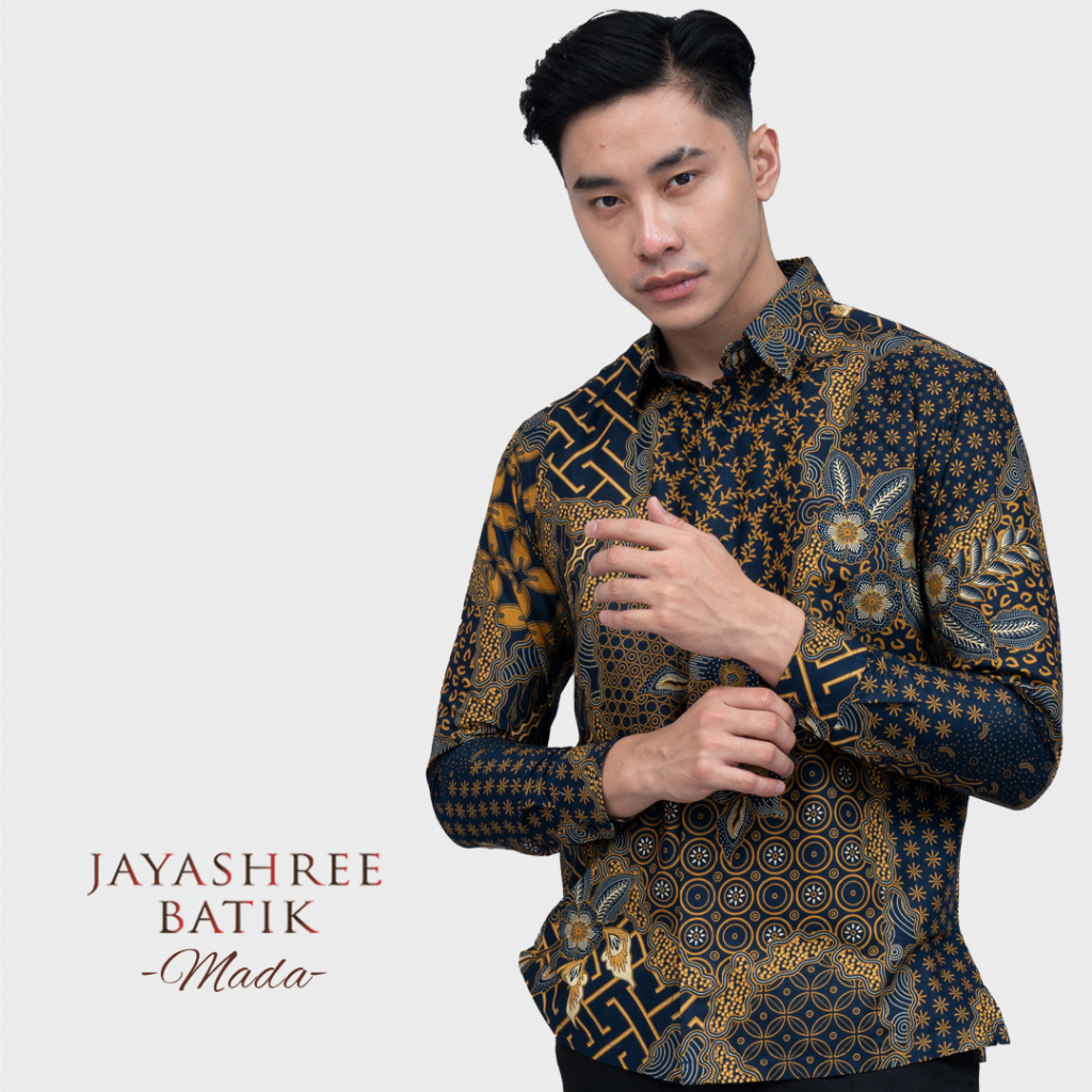 Jual Jayashree Batik Regfit Mada Navy Kemeja Batik Pria Lengan Panjang ...