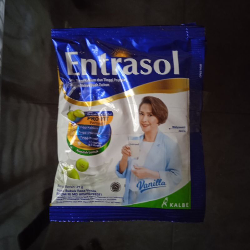 Jual Entrasol Sachet 21gr Susu Vanilla Bubuk (Pro-Fit) | Shopee Indonesia