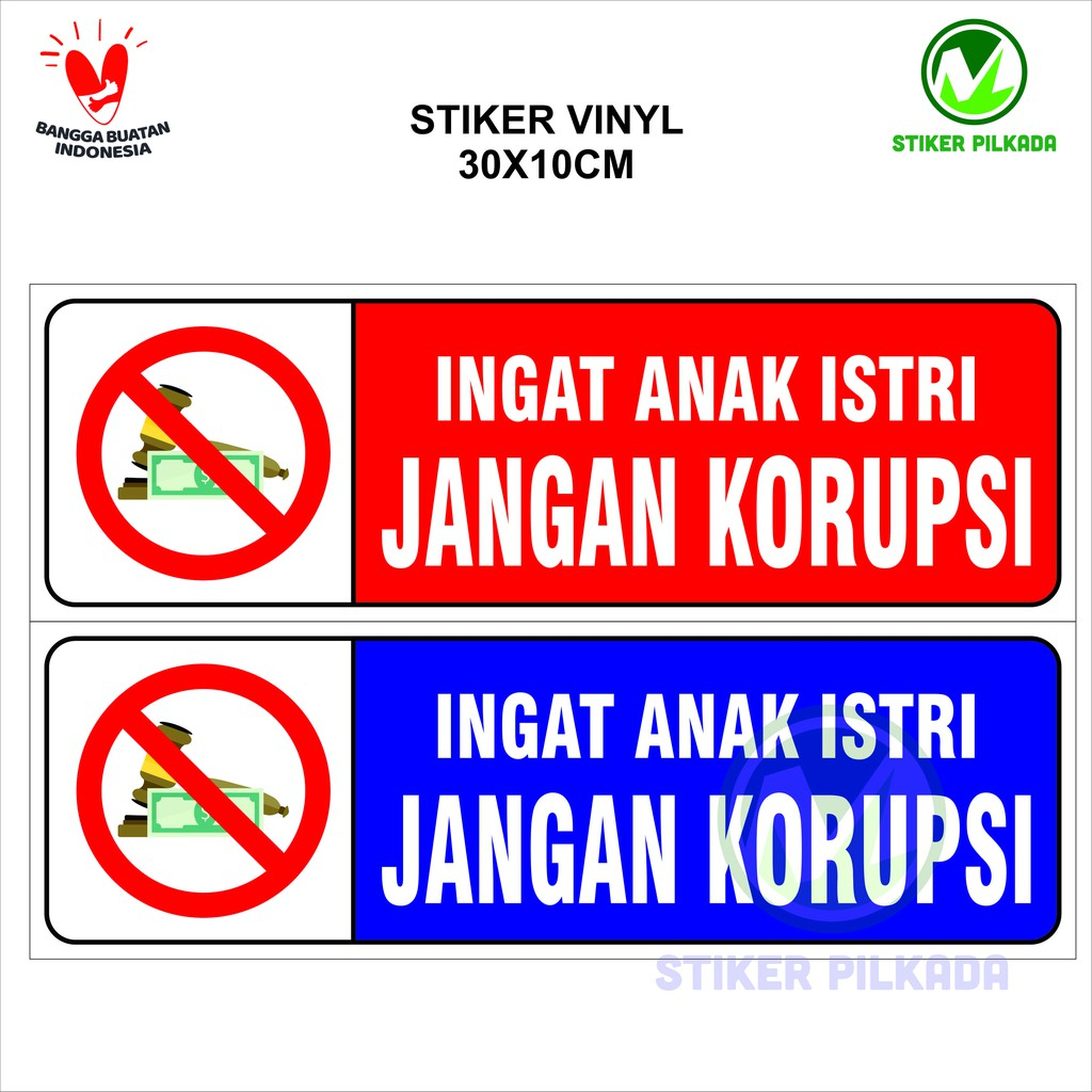 Jual STIKER VINYL JANGAN KORUPSI | Shopee Indonesia