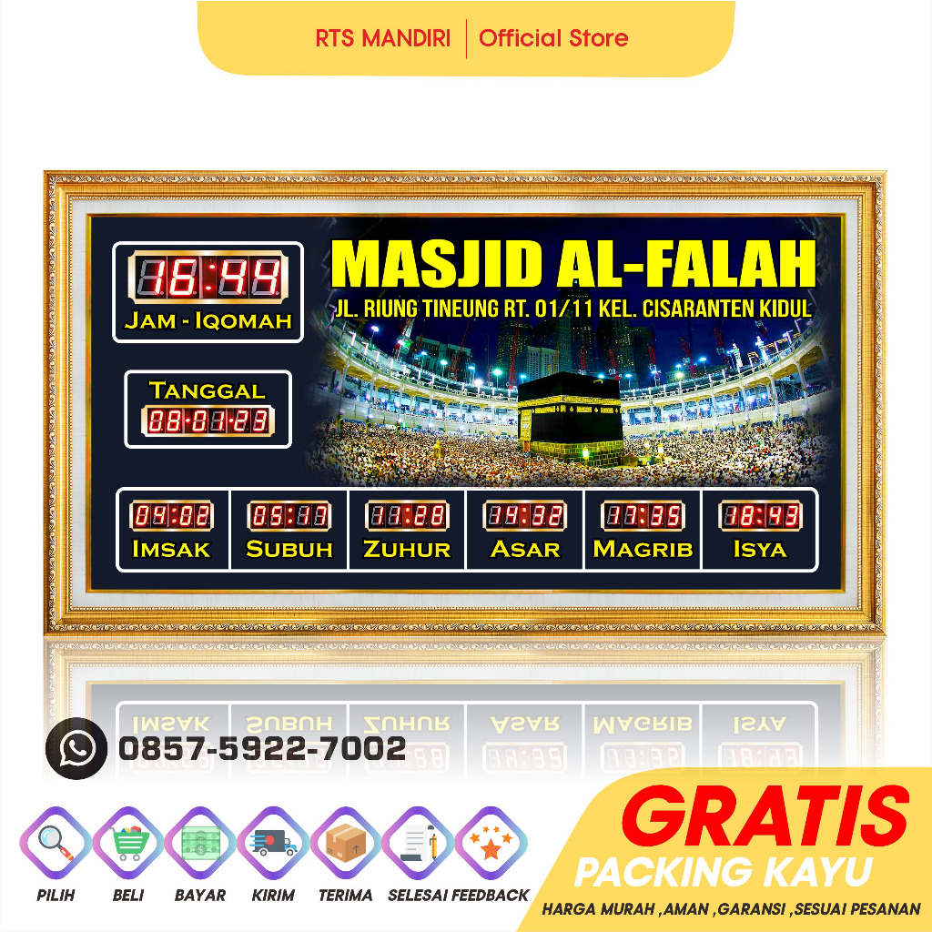 Jual Jam Masjid - Musholla - Digital 40x70 | Shopee Indonesia