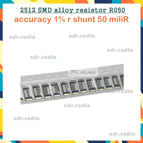 Jual 2512 SMD alloy resistor R050 0.050 ohm 50mR accuracy 1% rshunt ...