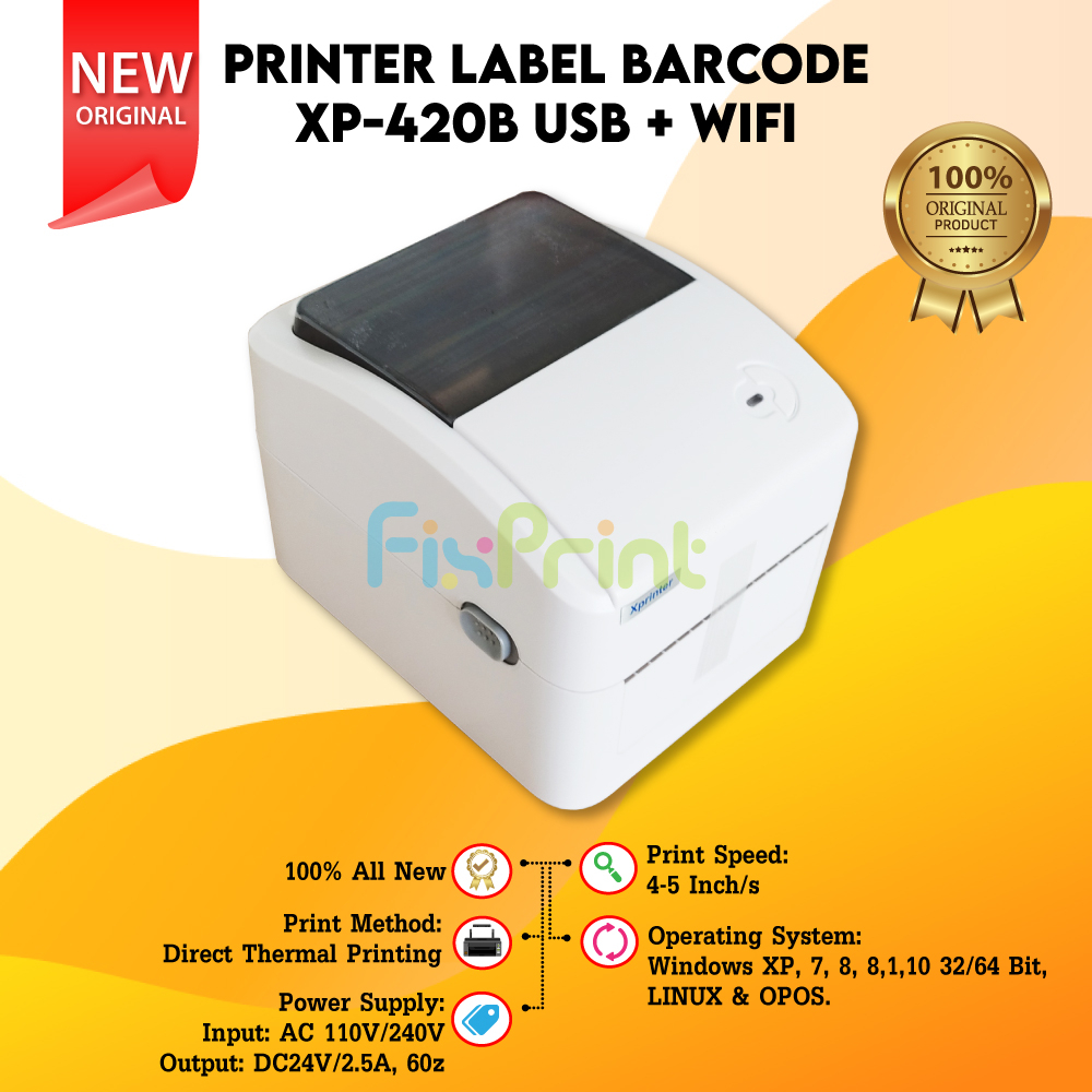 Jual Printer Barcode Thermal Label Resi Xprinter Xp B Xp Bluetooth Usb Wifi Lpt