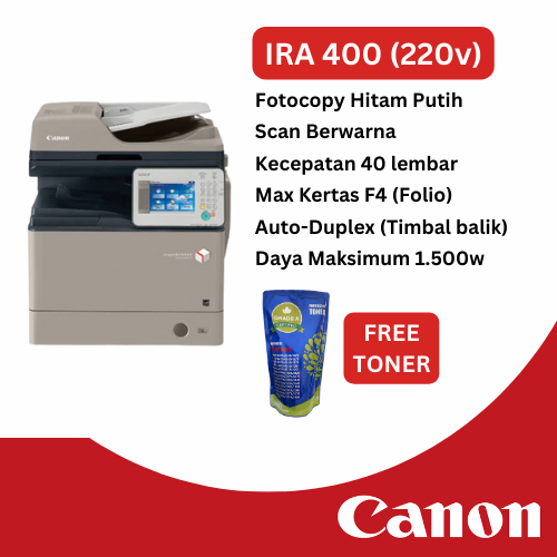 Jual Canon iRA 400 / 400i (220v) - Mesin Fotocopy Rekondisi Eropa 98% ...