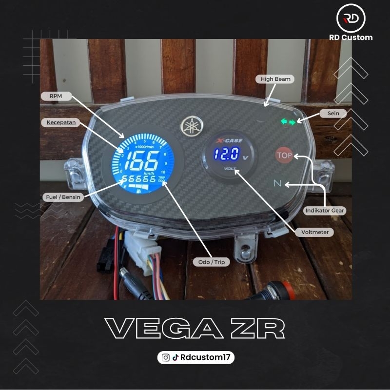 Jual Speedometer Yamaha Vega ZR Digital PNP Shopee Indonesia