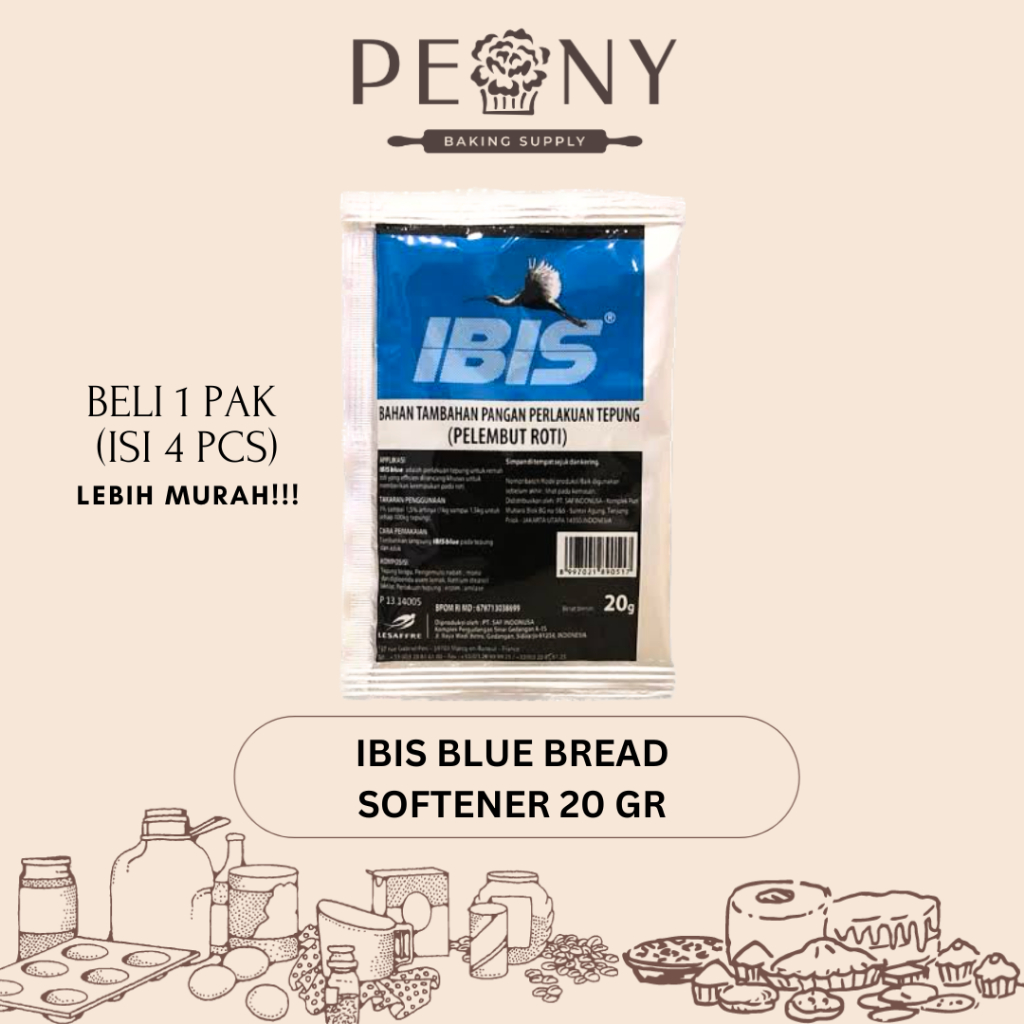 Jual IBIS BLUE BREAD SOFTENER| PELEMBUT ROTI 20 G | Shopee Indonesia