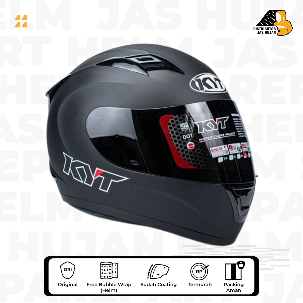 Jual Helm KYT R 10 Solid Black Doff (Original) | Shopee Indonesia