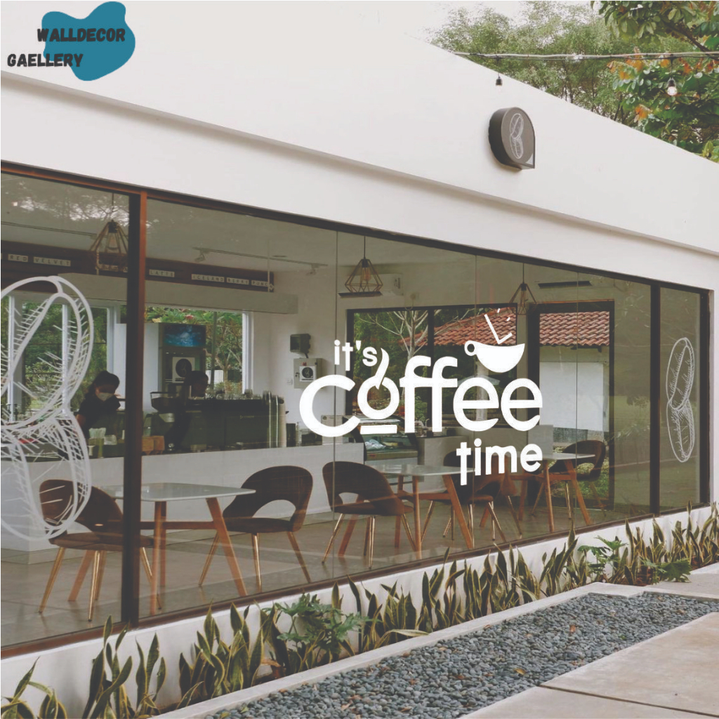 Jual Wall stiker dinding dan kaca coofe time, stike cutting termurah ...