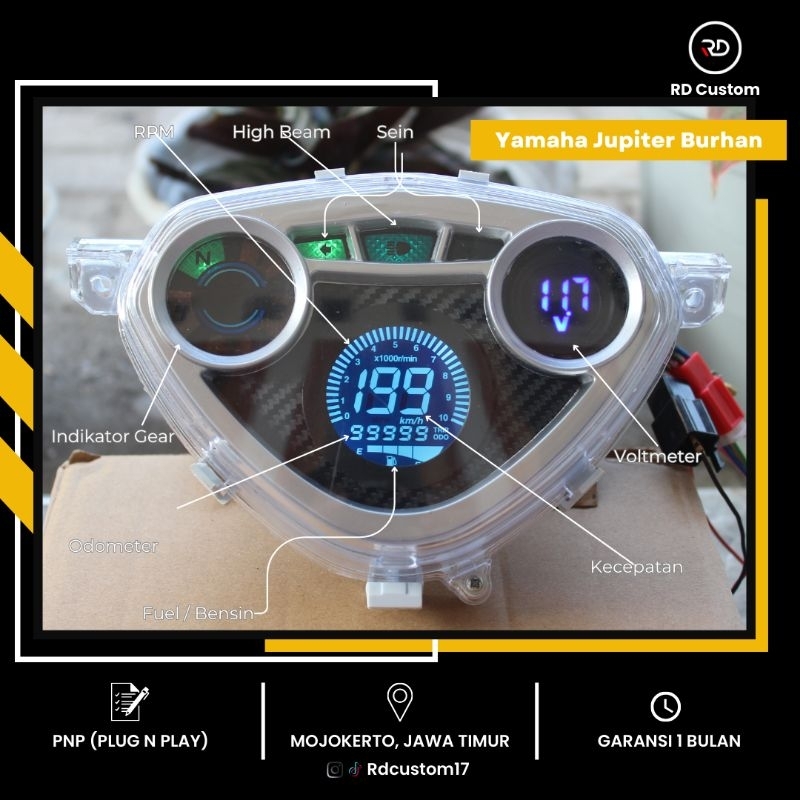 Jual Speedometer Digital Jupiter Z Burhan PNP Shopee Indonesia