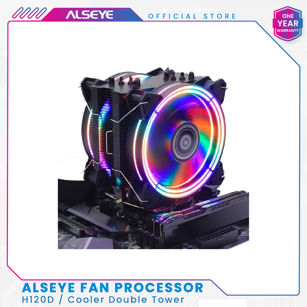 Jual Alseye Fan Processor Double Tower H120D RGB Cooler Intel Amd