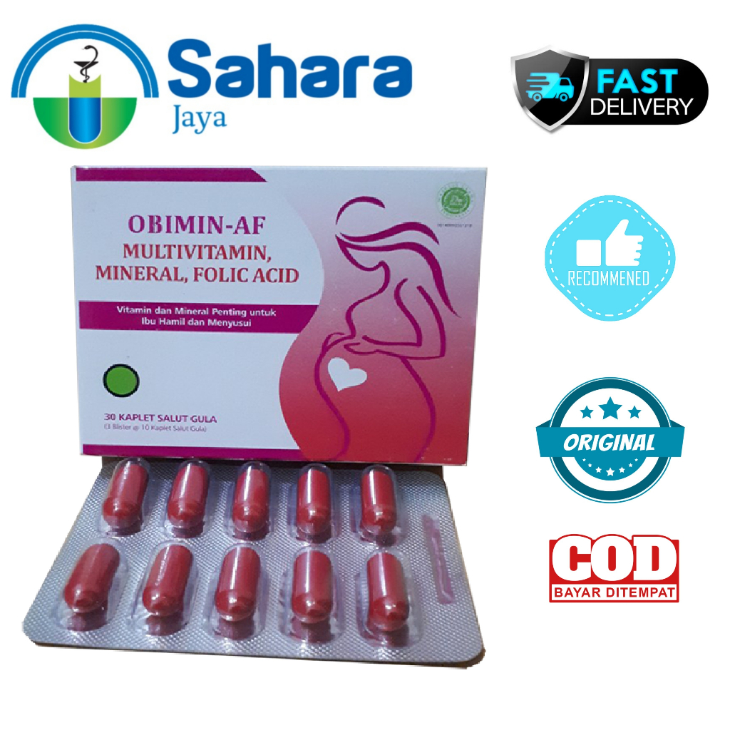 Jual [SJ] Obimin-Af 10 Tablet PER STRIP / OBIMIN AF vitamin dan mineral