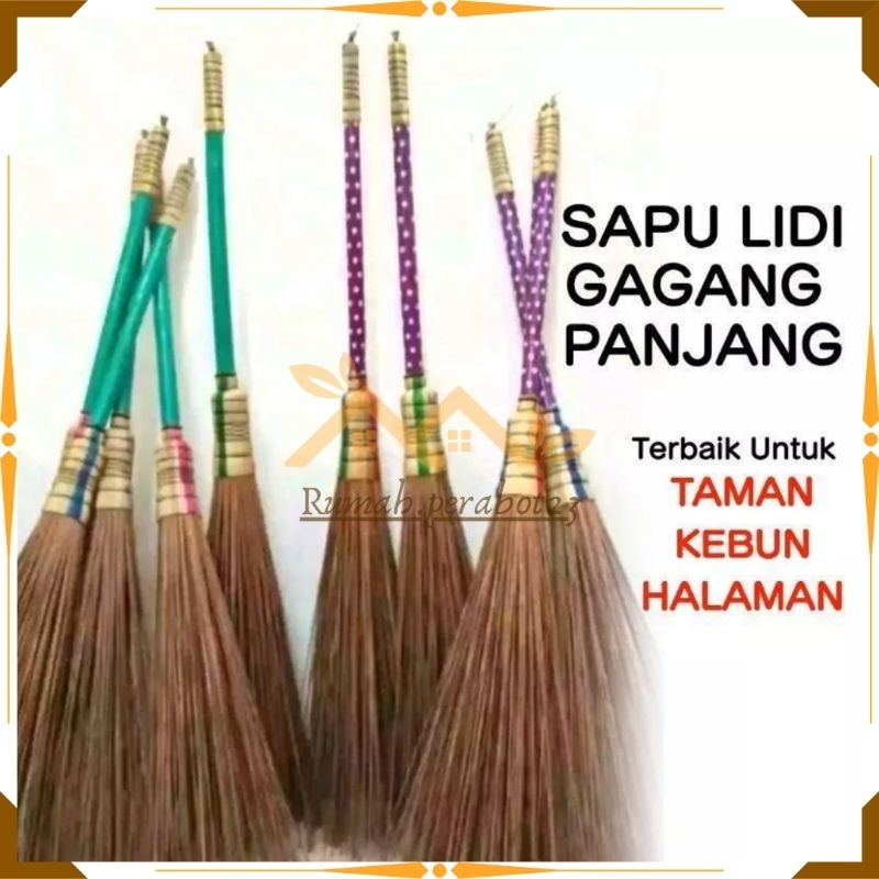 Jual Sapu Lidi Taman Gagang Kayu Sapu Lidi Gagang Bambu Besar Sapu